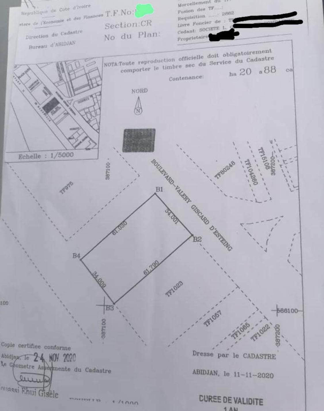 Vente d'un Terrain : Treichville (Treichville BVD )