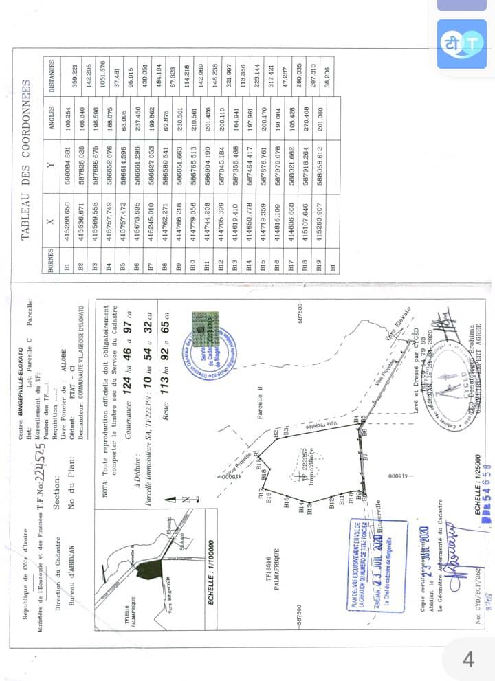 Vente d'un Terrain à 1.400.000.000 FCFA  : Abidjan-Cocody-Riviera (Rivera 2)